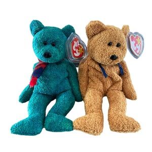 Ty Beanie Baby Wallace and Fuzz Bundle